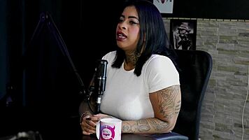 Marcelly Mello in sheer red lingerie.