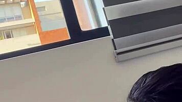 Amateur Couple Fights Stepbrother's Monster Cock During Video Call.