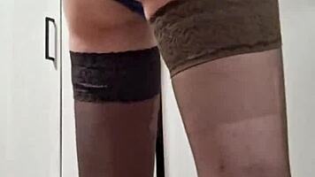 Watch Mistress Elza Kom dominate with ponytail and ripped clothes! Feel the BDSM heat as she sniffs panties!