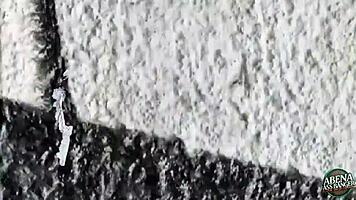 Two Slim Teens Play with Themselves and Each Other Before Foursome with Two Big Black Dicks