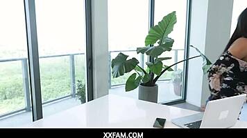 xxfam - lesbian milfs gia vendetti and havana blue fuck foster stepson