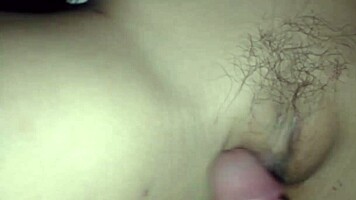 Young ebony amateur submits in one-on-one challenge.