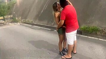 Wife Flashes And Fucks Follower