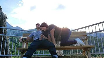 babysitter sucks stranger on mountain