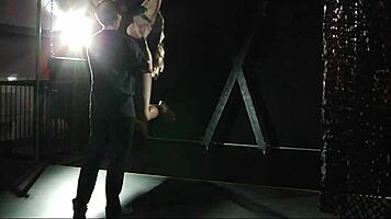 Petite slave whipped silent with bdsm vibrator fuck.