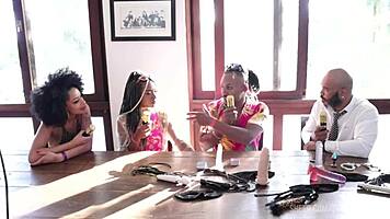 did they start in porn after liberal days? sexy black couple in sheer red