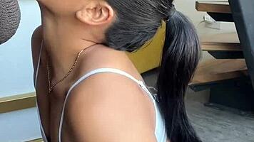 Wife Kisses And Blows Big Cock In Amateur Scene