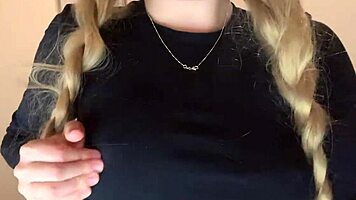 Blonde Babe Fingers Her Ass At Home With Stepdad