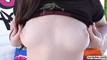 Nympho Kylie Quinn Rides Big Cock in Socks with Shaved Pussy