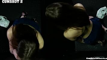 Damn, Serena, you swallowed 10 loads at the gloryhole like a pro!