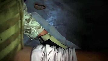 seduced teen 18+ gives blowjob to military man in reality hardcore scene