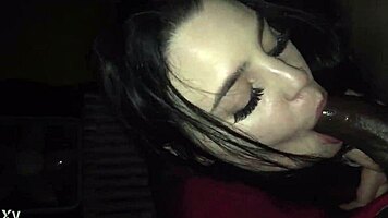 my amateur 19yr old spanish girl deepthroated that black cock