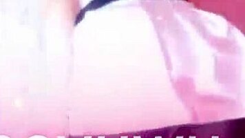 Bonneyuwu dances in white skirt with pigtails in Argentina