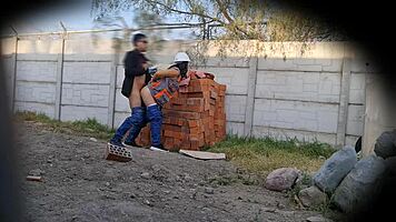 boss and employee having sex at work on camera