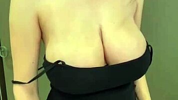 Slender Stepmother Shows Milky Tits And Licks Nipples