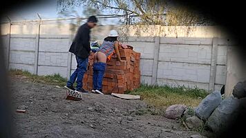 boss and employee having sex at work on camera