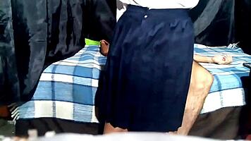 Hey dad, can I go out? Oh he's resting. What's that standing there? And if I try it, what will it feel like? God, how delicious, homemade perverse real