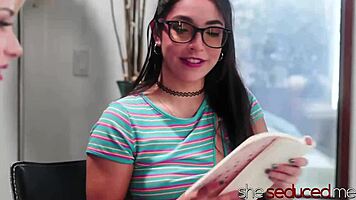 My Lesbian Tutor with Small Tits Seduces Me with Wet Pussy Kissing