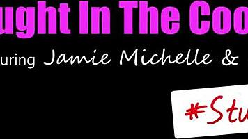 i taught my perving stepson a lesson with jamie michelle and maya woulfe's big tits