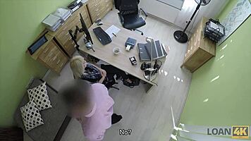 the loan4k agent fucked the tight teen pussy hard, then approved her loan right there