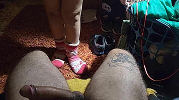 want to see my beautiful latina girlfriend give a blowjob to my monster cock after work?