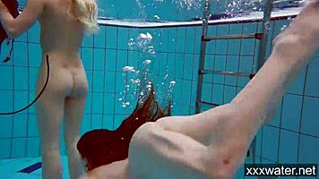Hot Russian Girls Swimming In The Pool