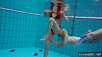 Hot Russian Girls Swimming In The Pool