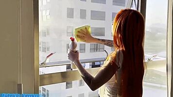 Latina Redhead Maid Gets Pounded Hard in Cute Ass