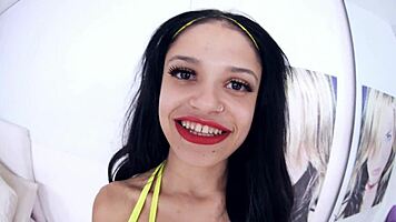 Italyana, Cute Tattooed Italian Girl, SUCKS HUGE COCK in Wild POV Blowjob