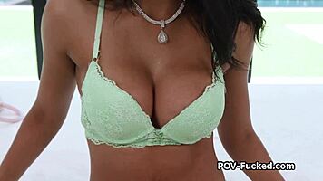 Exotic big tit babe rides cock in casting interview