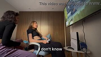 Teenagers explore bodies with fingering and gaping in homemade video. Can't resist each other!