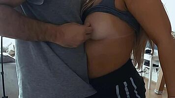 Moaning Teen Roommate Gets Bent Over Ass Licking And Kitchen Spreading With Sunny Lune