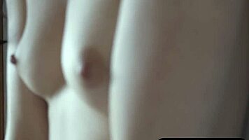 slender czech beauty rips clothes to show petite body and hairy pussy