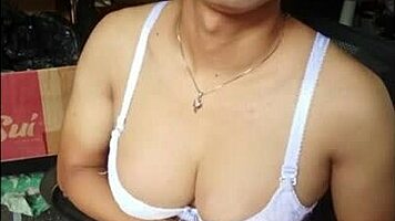Black transgirl in hijab jerks off until cumming
