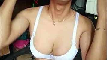 Black transgirl in hijab jerks off until cumming