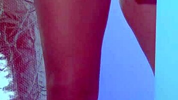 college desi in sexy dress plays with dildo