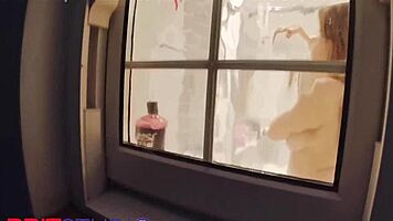 You watch your neighbour in the shower.