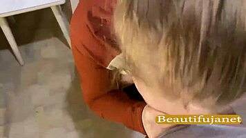 blowjob in the kitchen