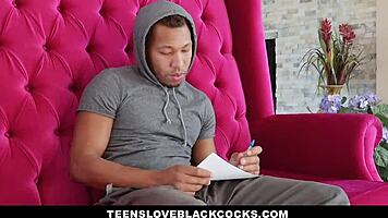 Booty Teen 18+ager RIDES BBC in Wild Interracial Action