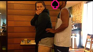 busted public fucking in hotel cafeteria