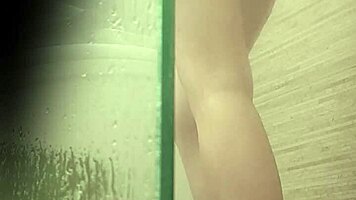 argentina shaves tight pussy in sensual bathroom solo