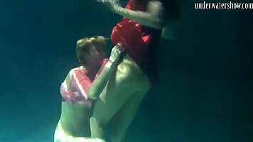 Lilia Mihalkova and Natalia Kupalka dive into intense underwater lesbian action