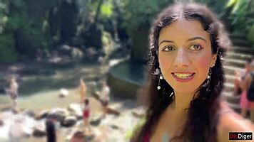 I Got Cum on My Face in a Public Locker Room and Did a Cumwalk by the Waterfall