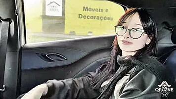 She says, 'Thank you for the alligator toy, daddy.' Then bends over for wet pussy play.