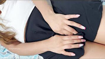 Just chilling when stepbrother sneaks in and pounds his stepsister’s ass hard after school