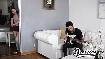 Teenage Melissa Moore fed jizz after severe plow.