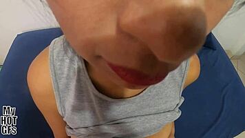 Wow, Fiorella's huge tits and she loves swallowing everything