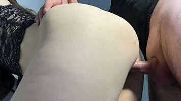 Stepsister stuck in washing machine gets rough cowgirl creampie