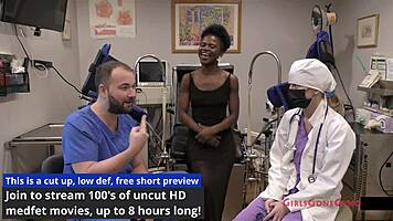 In the Hospital, Petite Nurse Rina Arems SPREADS Her Shaved Pussy During Yearly CHECKUP