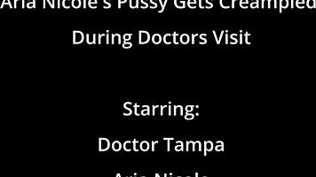 Aria Nicole's Behind-The-Scenes Creampie During Doctor's Hospital Visit In Missionary Latex